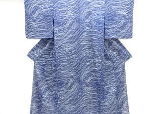 駒絽露芝模様小紋着物